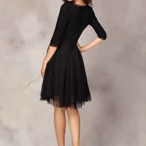 2025 Elegant Women Sexy Black Design Bodycon Bandage Dress O-Neck Half Sleeve Medium Long Dresses Party Luxury Birthday Dresses