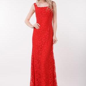 Sexy Sleeveless Floor-length Floral Lace Prom..