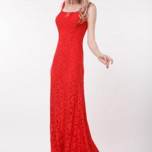 Sexy Sleeveless Floor-length Floral Lace Prom..
