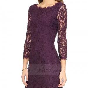 Retro Vibe Lace Slim Waist Dress