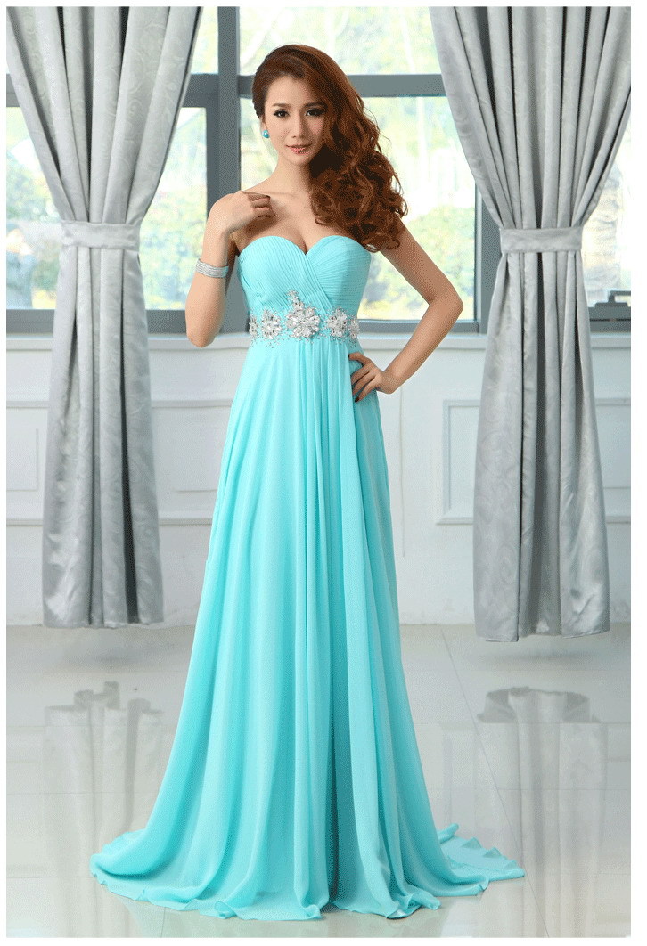 Sexy Sweetheart Strapless Floor-length Chiffon Formal Evening Dress For Women Wedding Party Bridesmaid Prom Dress