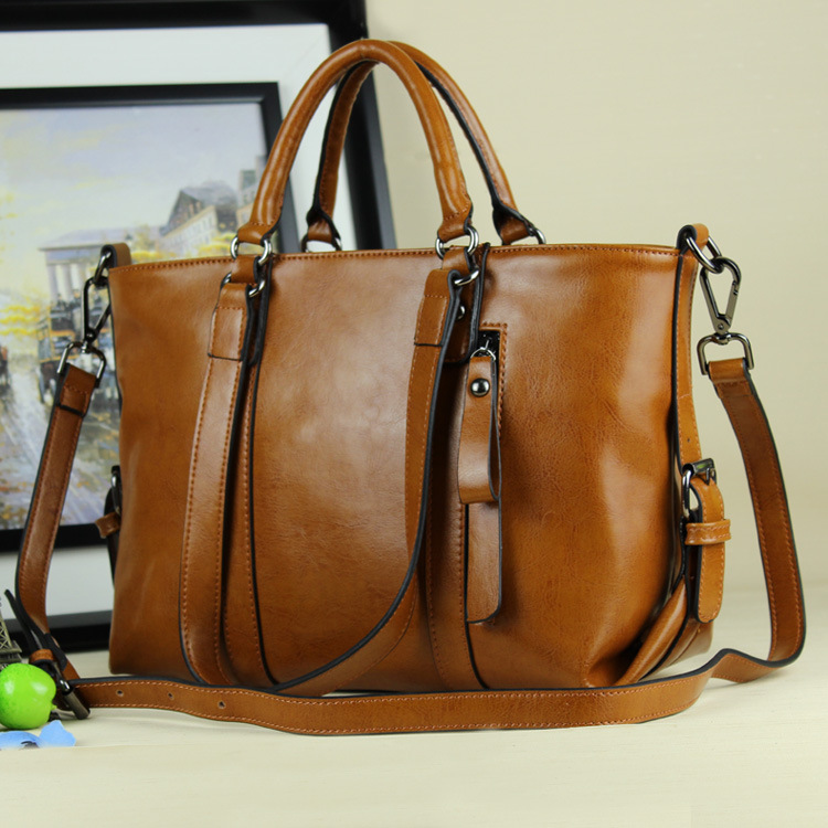 Fashion Genuine Leather Handbag Shoulder Bag Messenger Bag For Women on ...