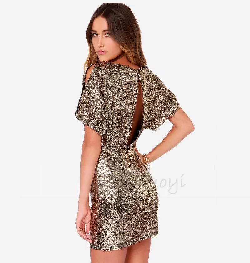 Sexy Backless Sequined Slim Party Dress on Luulla