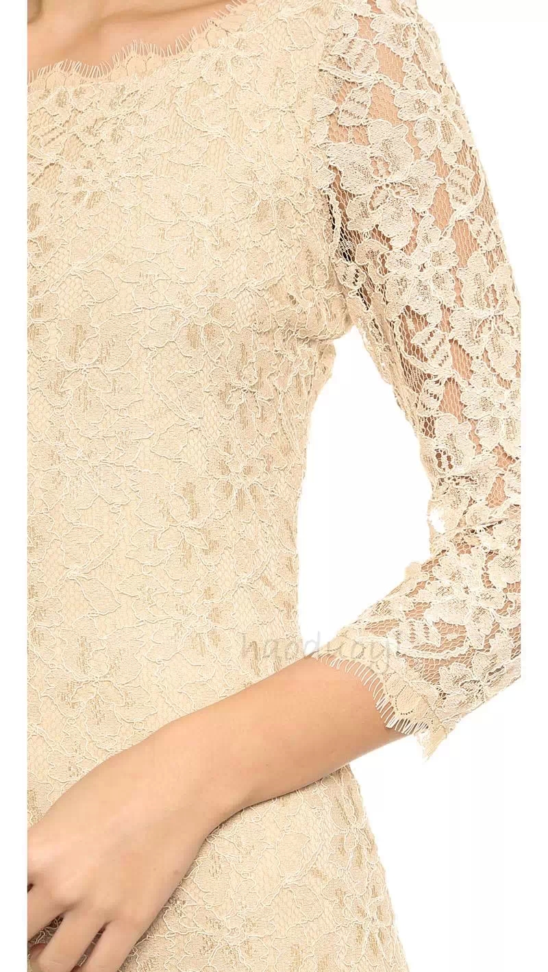 Long Sleeve Lace Slim Dress